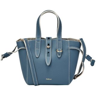 フルラ(Furla)の新品 フルラ FURLA ハンドバッグ ネット ミニ トート ブルーデニム/ペルガメーナ(ハンドバッグ)