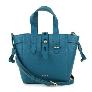 フルラ(Furla)の新品 フルラ FURLA ハンドバッグ ネット ミニ トートバッグ ブルー 青(ハンドバッグ)