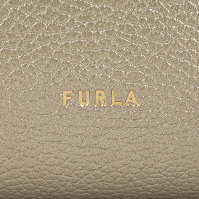 新品 フルラ FURLA ハンドバッグ ネット ミニ トートバッグ ゴールド 金