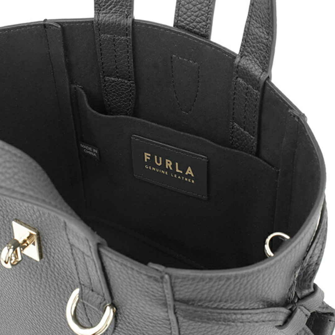 新品 フルラ FURLA ハンドバッグ ネット ミニ トートバッグ ブラック 黒