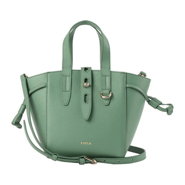 新品 フルラ FURLA ハンドバッグ ネット ミニ トートバッグ ライトグリーン 黄緑 | フリマアプリ ラクマ