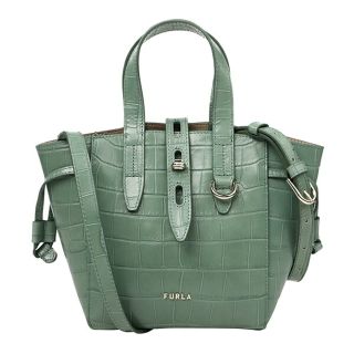 フルラ(Furla)の新品 フルラ FURLA ショルダーバッグ ネット ミニ トートバッグ ミントグリーン(ショルダーバッグ)