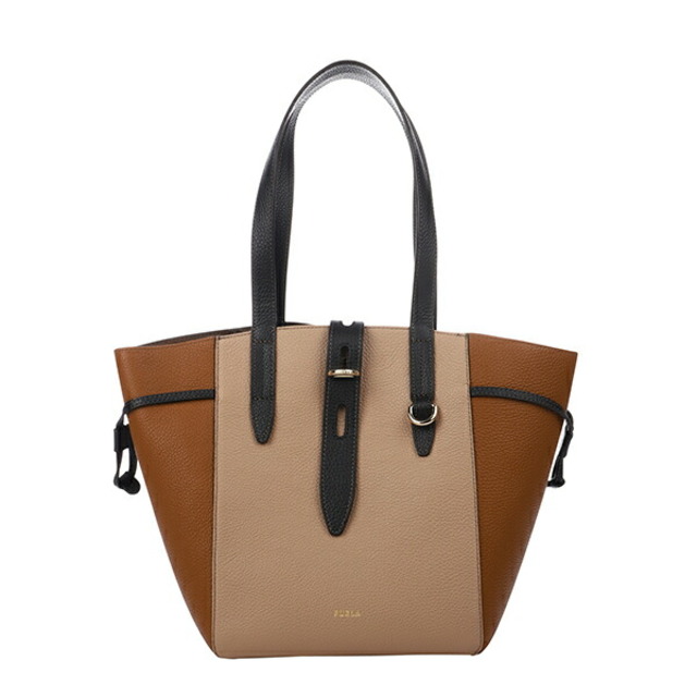 新品 フルラ FURLA ハンドバッグ ネット トートバッグ Mサイズ グレージュ/コニャック | フリマアプリ ラクマ