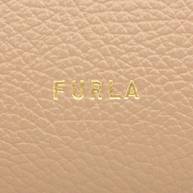 新品 フルラ FURLA ハンドバッグ ネット トートバッグ Mサイズ グレージュ/コニャック 8