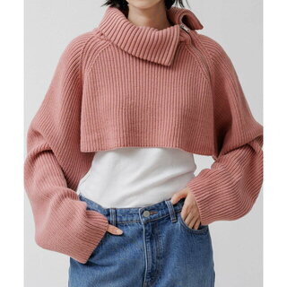 アダムエロぺ(Adam et Rope')の【ピンク（63）】[TOPS]HALF ZIP KNIT TOPS(ニット/セーター)