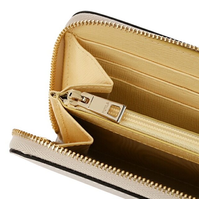 新品 フルラ FURLA 長財布 バビロン XL ジップアラウンド スリム グレージュ イエロー