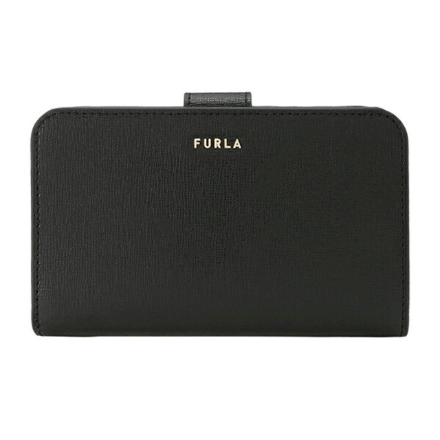 約9×14×35本体重量新品 フルラ FURLA 2つ折り財布 バビロン M ジップアラウンド ネロ