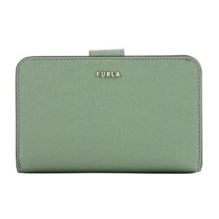 フルラ(Furla)の新品 フルラ FURLA 2つ折り財布 バビロン M ジップアラウンド ライトグリーン 黄緑(財布)