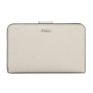 フルラ(Furla)の新品 フルラ FURLA 2つ折り財布 バビロン M ジップアラウンド グレージュ イエロー(財布)