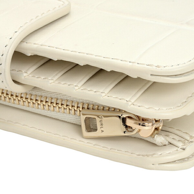 Furla(フルラ)の新品 フルラ FURLA 2つ折り財布 バビロン ジップアラウンド ホワイトコットン レディースのファッション小物(財布)の商品写真