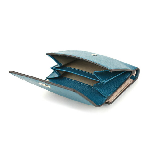 【✨未使用近✨】フルラ　バビロン　二つ折り財布　コンパクト　バイカラー　レザー