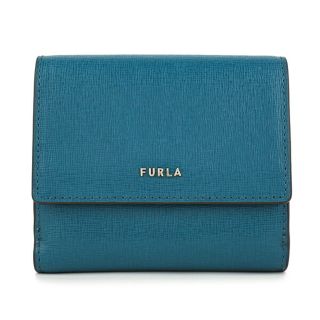 フルラ(Furla)の新品 フルラ FURLA 2つ折り財布 バビロン S コンパクトウォレット ブルー 青 ベージュ(財布)