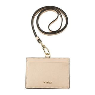 フルラ(Furla)の新品 フルラ FURLA カードケース リンダ S BADGE HOLDER ベージュ(名刺入れ/定期入れ)