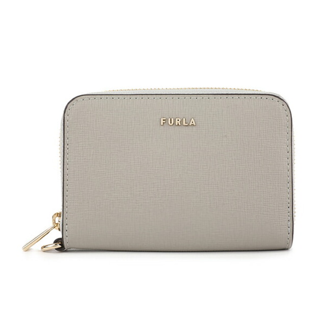 新品 フルラ FURLA コインケース バビロン ジップアラウンド グレージュ系 ベージュレザーファスナー式開閉内側