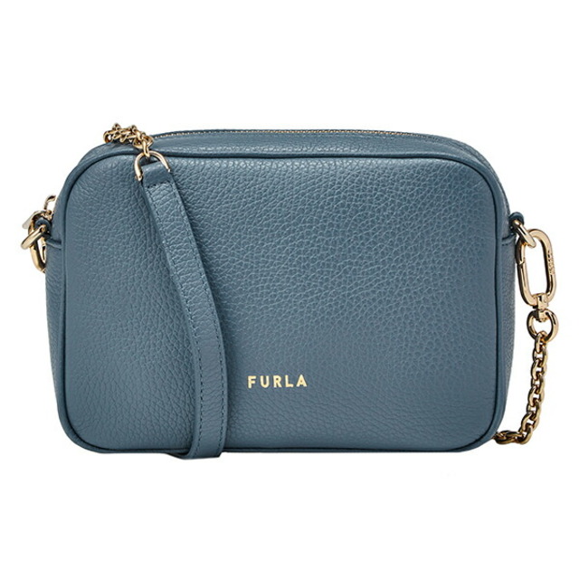 新品 フルラ FURLA ショルダーバッグ リアル ミニ クロスボディ ブルーデニム約345gBLUDENIM本体