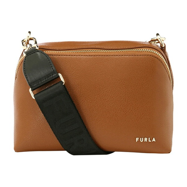 新品 フルラ FURLA ショルダーバッグ アミカ CROSSBODY コニャック/ネロ