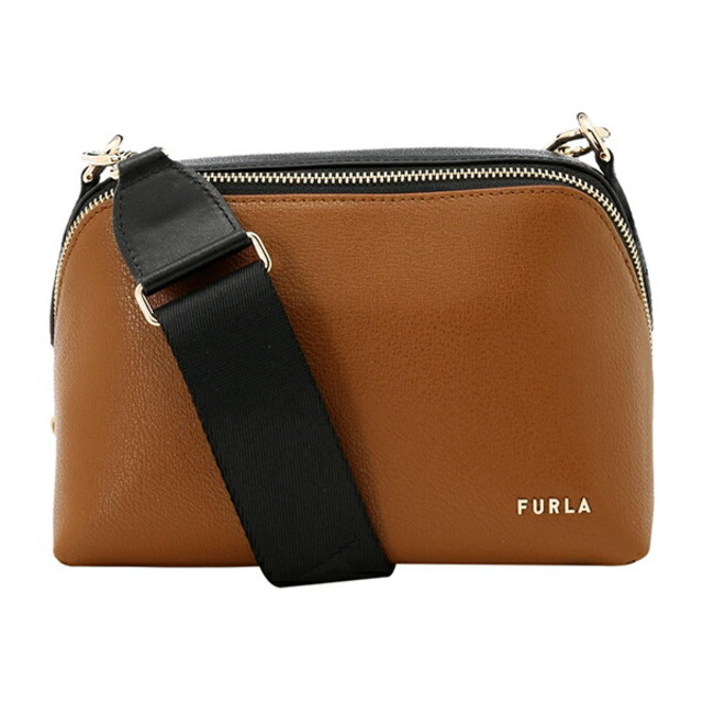 Furla(フルラ)の新品 フルラ FURLA ショルダーバッグ アミカ CROSSBODY コニャック/ネロ レディースのバッグ(ショルダーバッグ)の商品写真