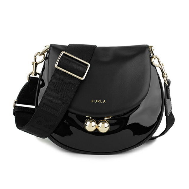 【美品 2019年】 フルラ ショルダーバッグ ブラック 黒 FURLA バッグ