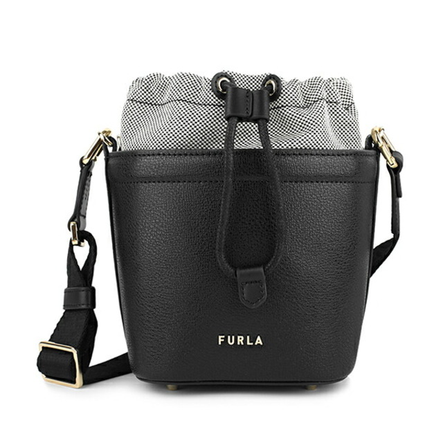 新品 フルラ FURLA ショルダーバッグ ヴェルティージネ ミニバケット ブラック 黒