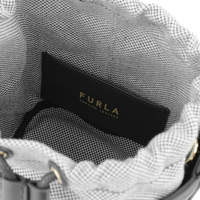 新品 フルラ FURLA ショルダーバッグ ヴェルティージネ ミニバケット ブラック 黒