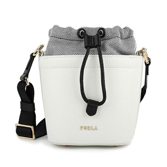 新品 フルラ FURLA ショルダーバッグ ヴェルティージネ ミニバケット ホワイト