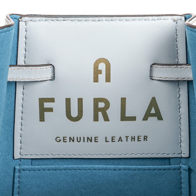 新品 フルラ FURLA ハンドバッグ ミアステラ バケットバッグ ブルー 青