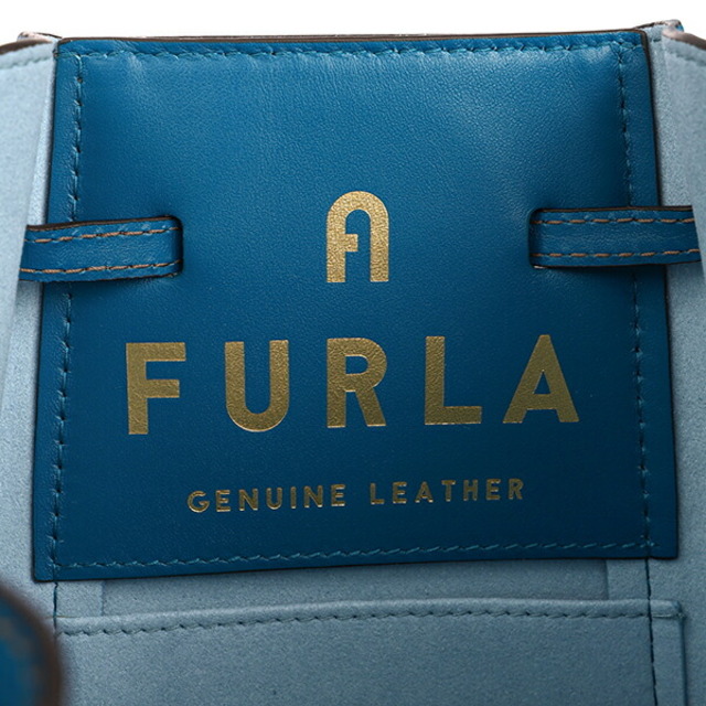 新品 フルラ FURLA ハンドバッグ ミアステラ バケットバッグ ブルー 青 8