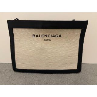 バレンシアガ(Balenciaga)のBALENCIAGA キャンバス　ネイビーポシェット　ネイビー　ホワイト(ショルダーバッグ)