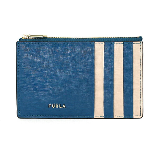 Furla(フルラ)の新品 フルラ FURLA カードケース バビロン カードケース ブルー ライトベージュ レディースのファッション小物(名刺入れ/定期入れ)の商品写真