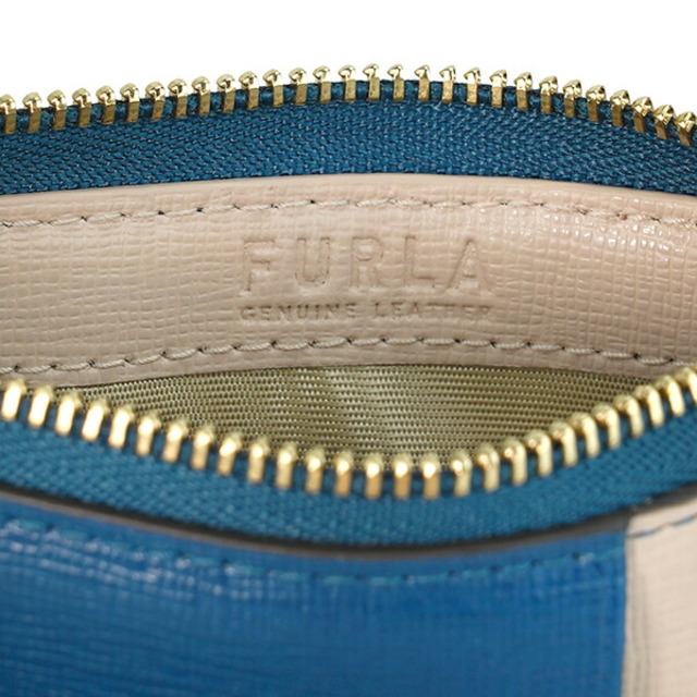 Furla(フルラ)の新品 フルラ FURLA カードケース バビロン カードケース ブルー ライトベージュ レディースのファッション小物(名刺入れ/定期入れ)の商品写真