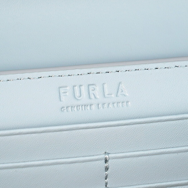 新品 フルラ FURLA 長財布 ヴィラ コンチネンタルスリム ライトブルー 水色