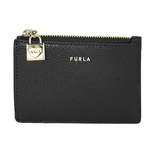 フルラ(Furla)の新品 フルラ FURLA カードケース ラブリー カードケース S ブラック 黒 ピンク(名刺入れ/定期入れ)
