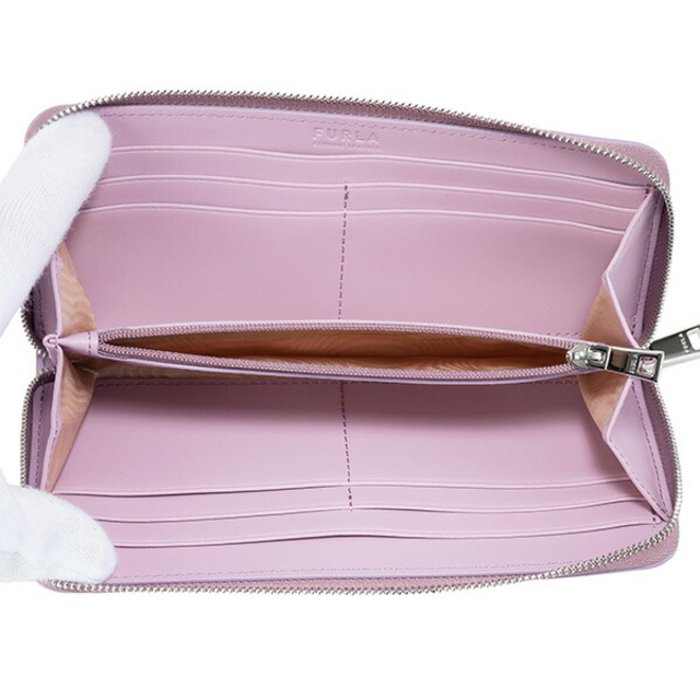 新品 フルラ FURLA 長財布 ムーン XL ジップアラウンド スリムウォレット パープル 紫