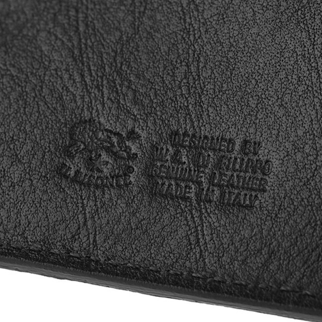 IL BISONTE(イルビゾンテ)の新品 イルビゾンテ IL BISONTE 2つ折り財布 ウォレット ネロ レディースのファッション小物(財布)の商品写真