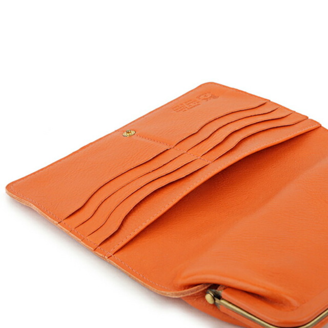IL BISONTE(イルビゾンテ)の新品 イルビゾンテ IL BISONTE 長財布 ロングウォレット オレンジ レディースのファッション小物(財布)の商品写真