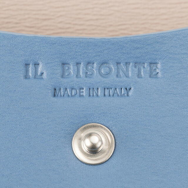 IL BISONTE(イルビゾンテ)の新品 イルビゾンテ IL BISONTE カードケース CARD HOLDER ブルー レディースのファッション小物(名刺入れ/定期入れ)の商品写真