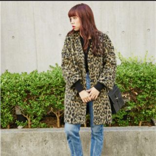 スライ(SLY)のsly shaggy leopard coat(ロングコート)