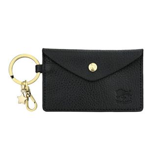 イルビゾンテ(IL BISONTE)の新品 イルビゾンテ IL BISONTE カードケース KEYRING ネロ(名刺入れ/定期入れ)