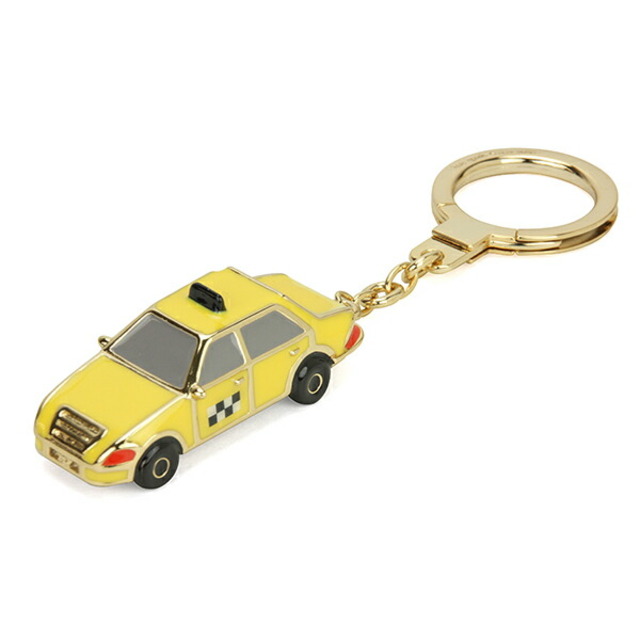 新品 ケイトスペード kate spade キーホルダー TAXI KEYCHAIN イエロー 黄 マルチ