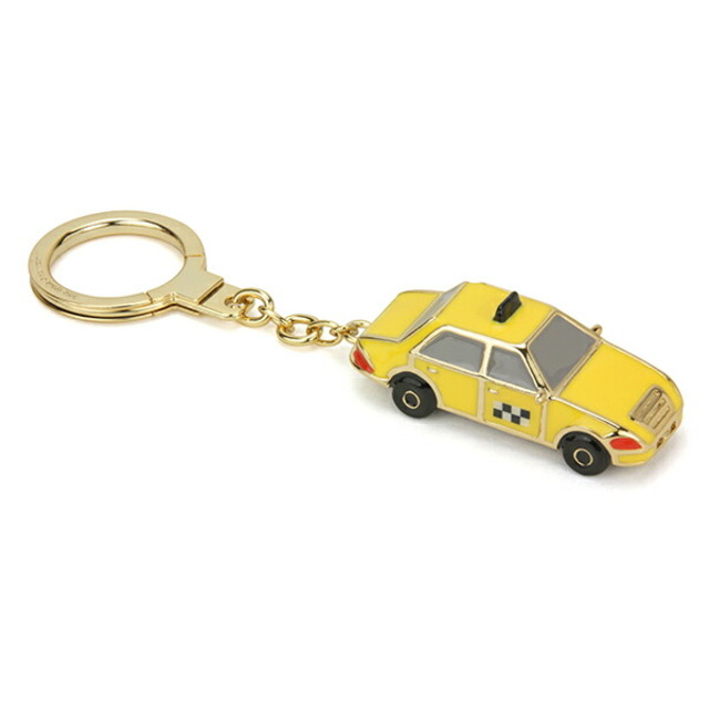 kate spade new york(ケイトスペードニューヨーク)の新品 ケイトスペード kate spade キーホルダー TAXI KEYCHAIN イエロー 黄 マルチ レディースのファッション小物(キーホルダー)の商品写真