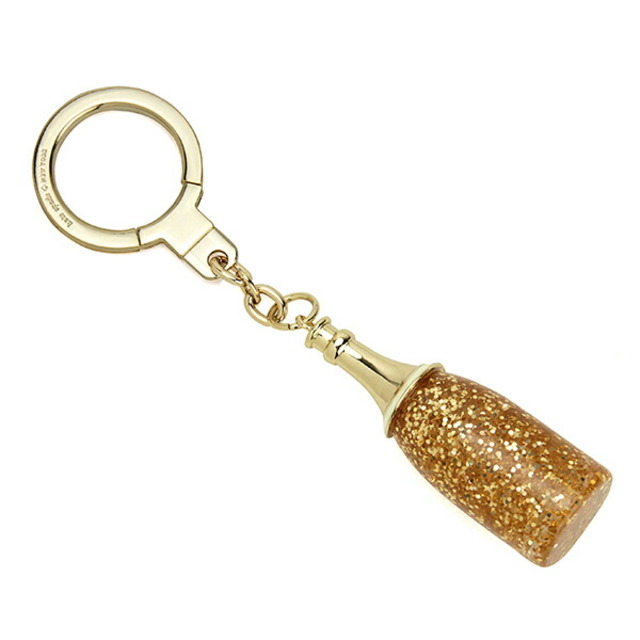 kate spade new york(ケイトスペードニューヨーク)の新品 ケイトスペード kate spade キーホルダー CHAMPAGNE BOTTLE KEYCHAIN ゴールド レディースのファッション小物(キーホルダー)の商品写真