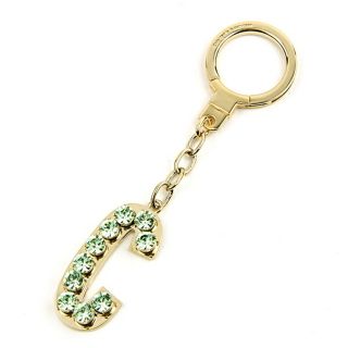 ケイトスペードニューヨーク(kate spade new york)の新品 ケイトスペード kate spade キーホルダー JEWELED C INITIAL グリーン 緑(キーホルダー)