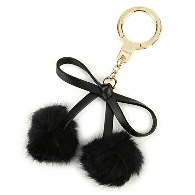 新品 ケイトスペード kate spade キーホルダー BOW POM KEYCHAIN ブラック 黒