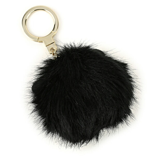 kate spade new york(ケイトスペードニューヨーク)の新品 ケイトスペード kate spade キーホルダー CAT POUF KEYCHAIN ブラック 黒 レディースのファッション小物(キーホルダー)の商品写真