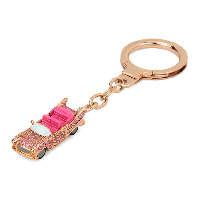 kate spade new york(ケイトスペードニューヨーク)の新品 ケイトスペード kate spade キーホルダー JEWELED CAR ジュエル カー ピンク レディースのファッション小物(キーホルダー)の商品写真