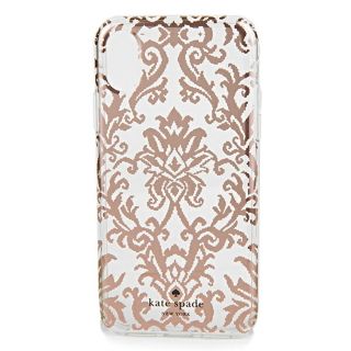 ケイトスペードニューヨーク(kate spade new york)の新品 ケイトスペード kate spade スマートフォンケース ROSE GOLD TAPESTRY ローズゴールド(iPhoneケース)