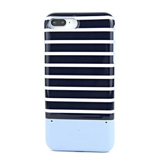 ケイトスペードニューヨーク(kate spade new york)の新品 ケイトスペード kate spade スマートフォンケース SANTA MONICA STRIPE CARD CASE ブルー マルチ(iPhoneケース)