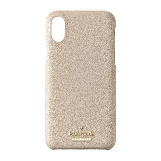 ケイトスペードニューヨーク(kate spade new york)の新品 ケイトスペード kate spade スマートフォンケース GLITTER SNAP CASE ソフトゴールド(iPhoneケース)