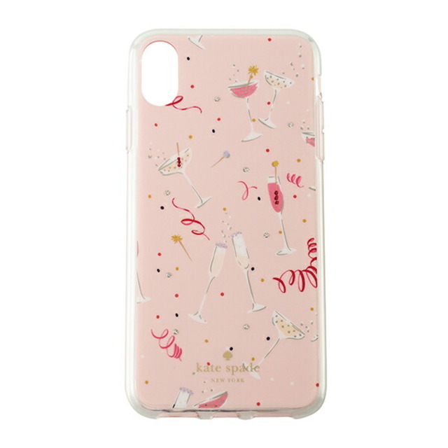 新品 ケイトスペード kate spade スマートフォンケース JEWELED CHAMPAGNE ピンク系 マルチ