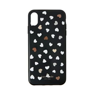 ケイトスペードニューヨーク(kate spade new york)の新品 ケイトスペード kate spade スマートフォンケース HEARTBEAT ブラック/ホワイト(iPhoneケース)